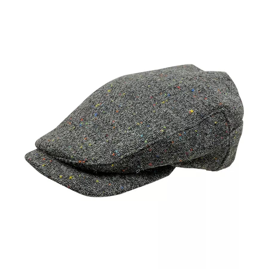 Speckled Harris Tweed Sicilian Flat Cap